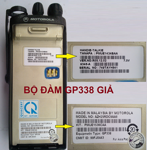 bộ đàm motorola kém chất lượng
