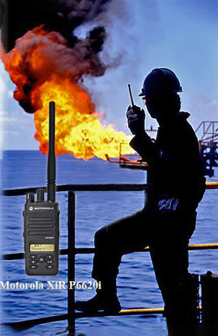 Motorola XiR P6620i chống cháy nổ được sử dụng trên giàn khoan