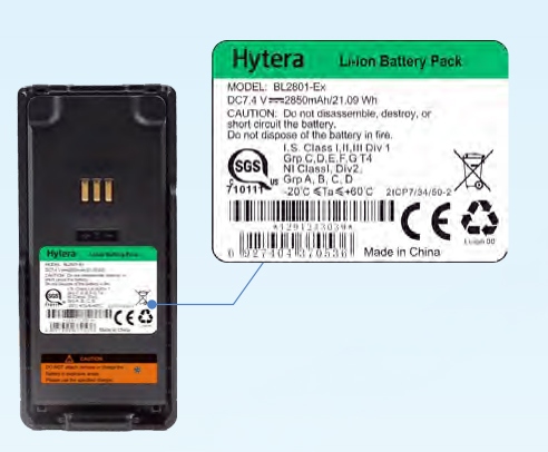 pin chống cháy nổ hytera HP78X