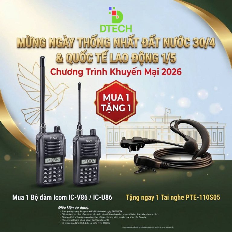 Khuyến Mãi Lớn 30/04 – 01/05: Mua Bộ Đàm ICOM Khuyến Mãi Tặng Ngay Tai Nghe Micro Chuyên Dụng