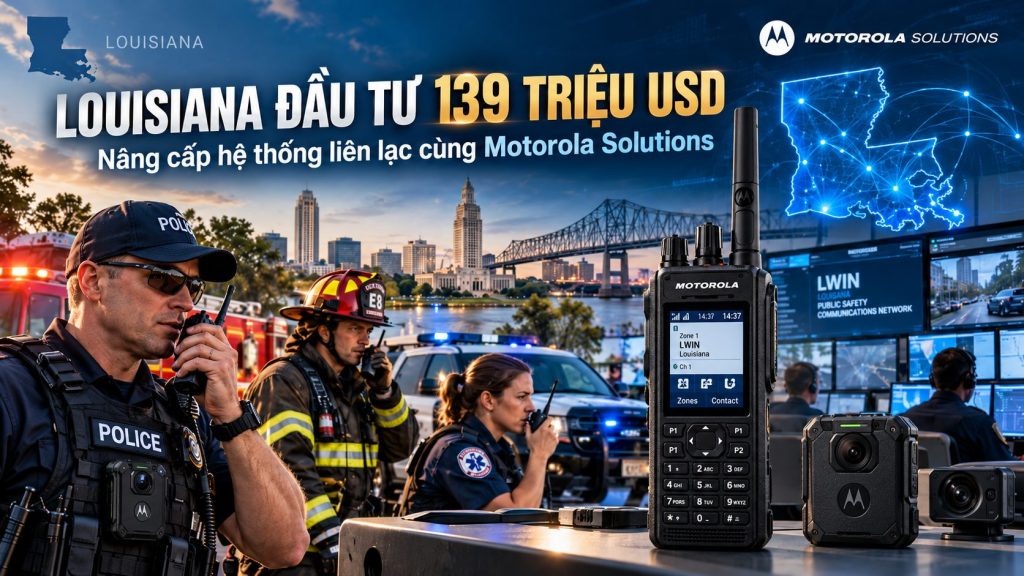 Louisiana ký hợp đồng 139 triệu USD với Motorola Solutions, nâng cấp hệ thống liên lạc toàn bang 1 louisiana dau tu he thong bo dam motorola